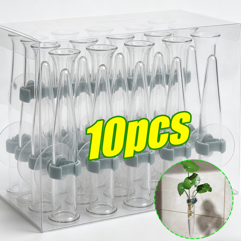 Nutrition & Fitness Hub - 11cmの花用ウォーターチューブ、プラスチック製栄養容器、吸盤付きフラワーホルダー、生花アレンジメント用、花屋用品