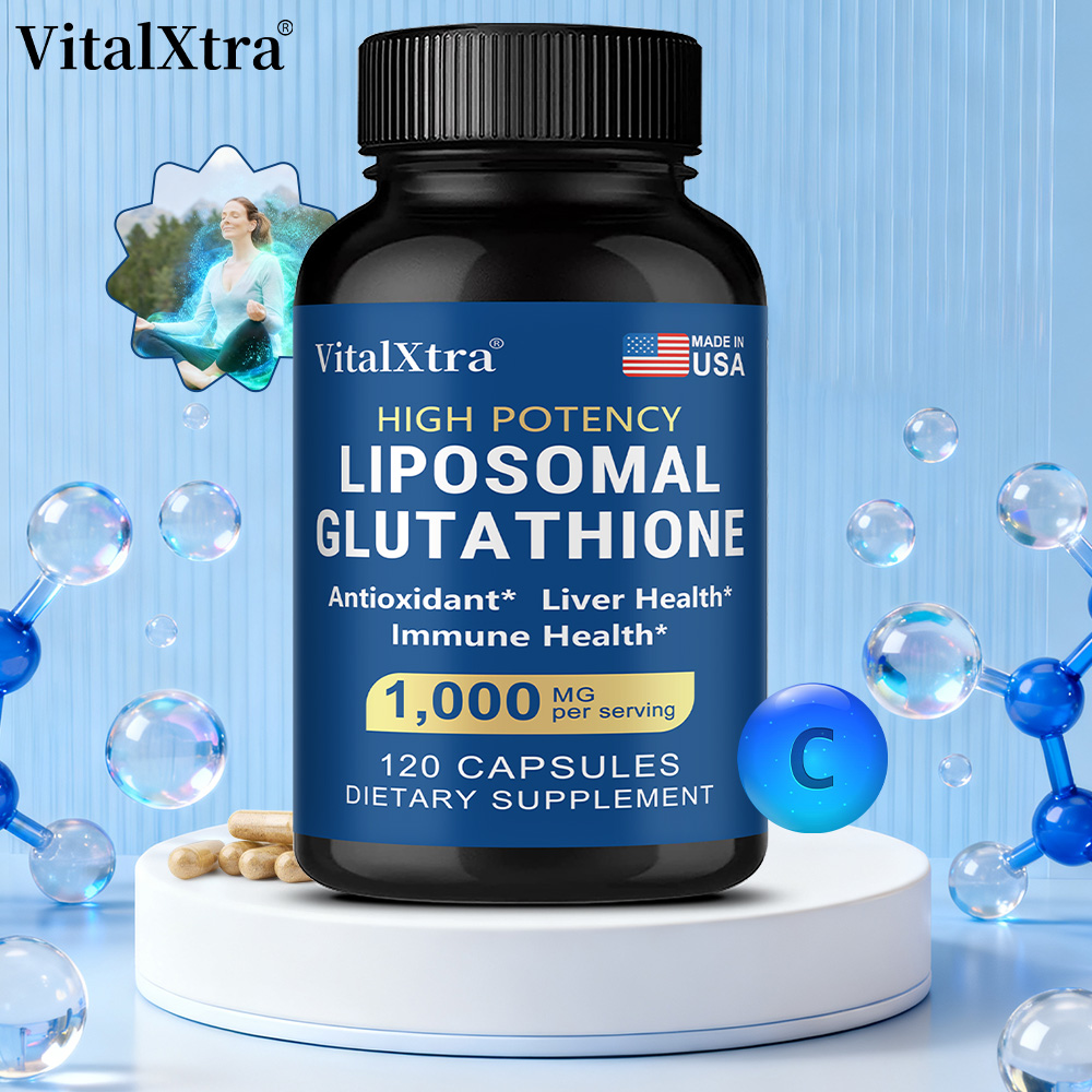 Nac N Acetyl Cysteine - リポソーマルグルタチオン1000mg - ビタミンC、抗酸化物質、肝臓、免疫、脳、肌の健康をサポート、吸収促進