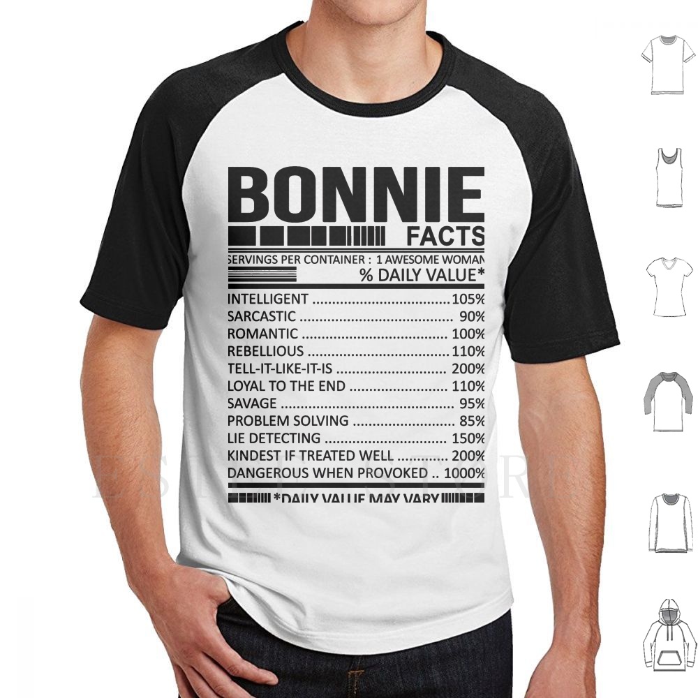 Nutrition & Fitness Hub - ボニー栄養成分Tシャツ メンズ コットン 6XL ボニーの名前の意味 ボニーの名前の意味