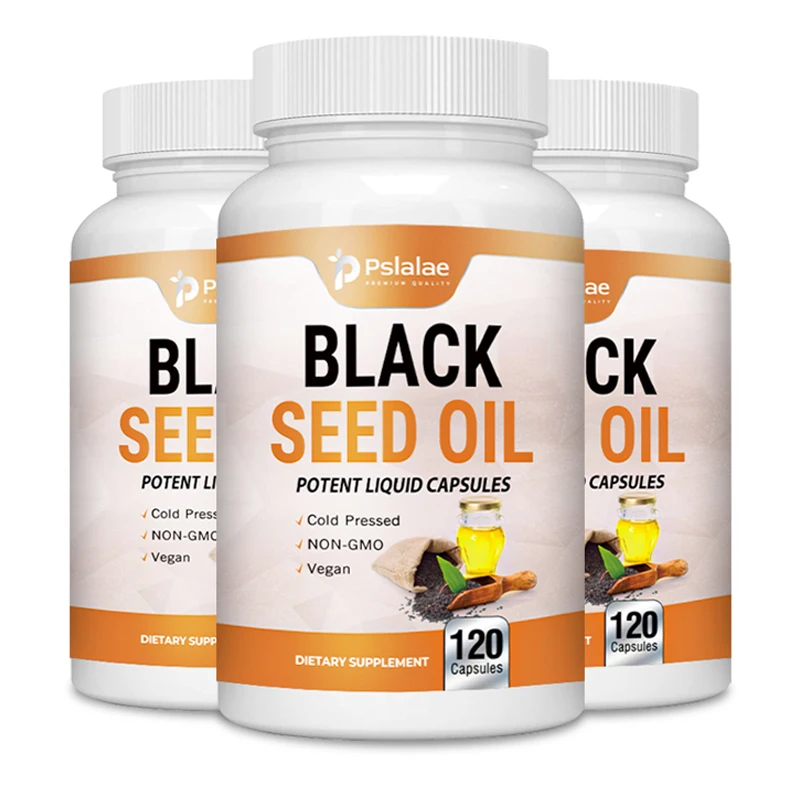 Black Seed Oil Capsule - ブラックシードオイルカプセル - 消化、肌、髪、呼吸、免疫、脳機能をサポート - 非遺伝子組み換え、グルテンフリー