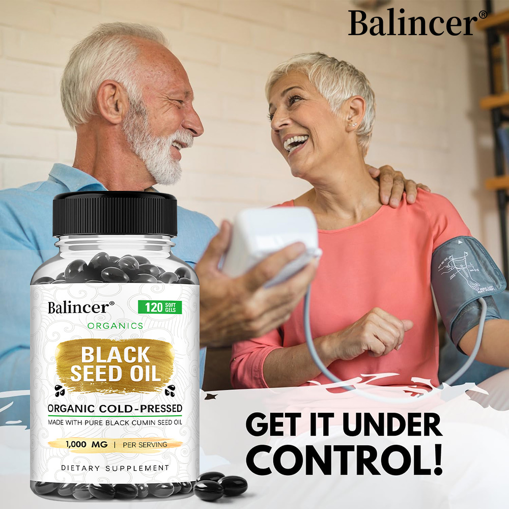 Black Seed Oil Capsule - オーガニックブラッククミンシードオイル1000mgカプセル、コールドプレス製法、免疫と髪・肌のサポート、栄養価の高い抗酸化物質、非遺伝子組み換え、ビーガン