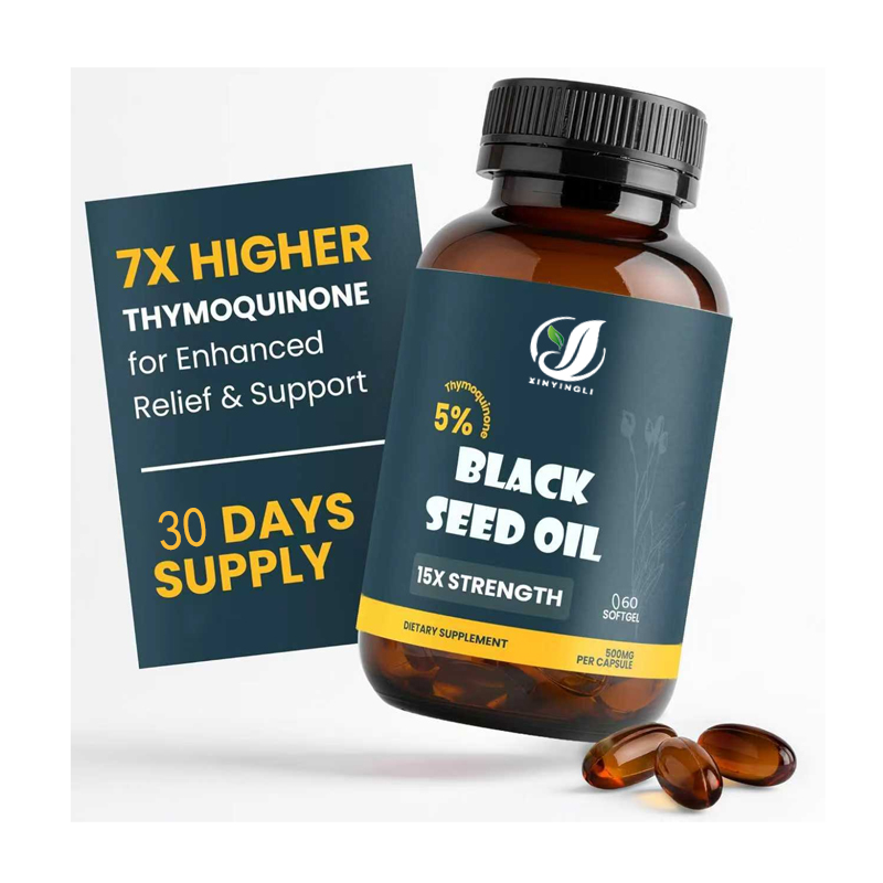 Black Seed Oil Capsule - ブラックシードオイル オーガニック コールドプレス カプセル | 5%ヒアルロン酸キノン、非遺伝子組み換え、ベジタリアン対応、オメガ3・6・9健康サポート