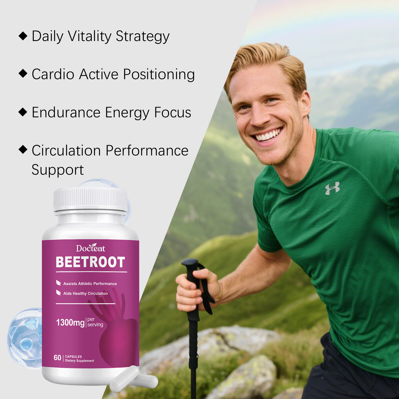有機ビートルートカプセルは活力を高め、体力を向上させ、筋肉の - Nutrition Physical Fitness のレビューと価格