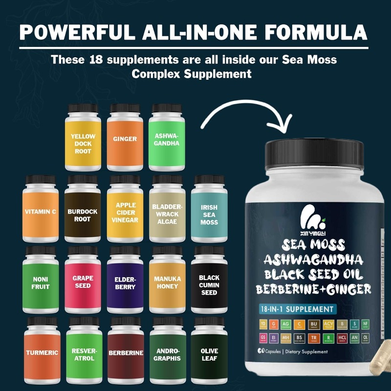 海藻、黒種子油、生姜、ウコン、ベルベリン、HCI、ゴボウ、レ - Black Seed Oil Capsule のレビューと価格