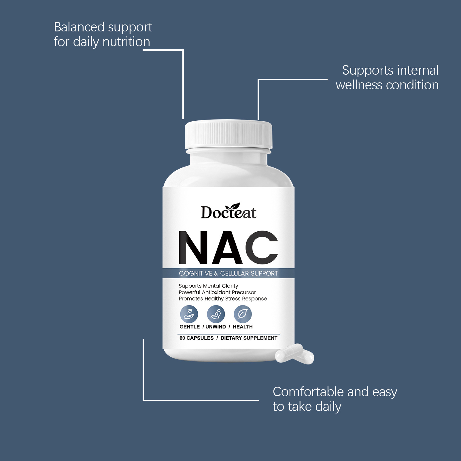 NACサプリメントカプセル 強力な抗酸化作用 免疫システムサ - Nac N Acetyl Cysteine のレビューと価格