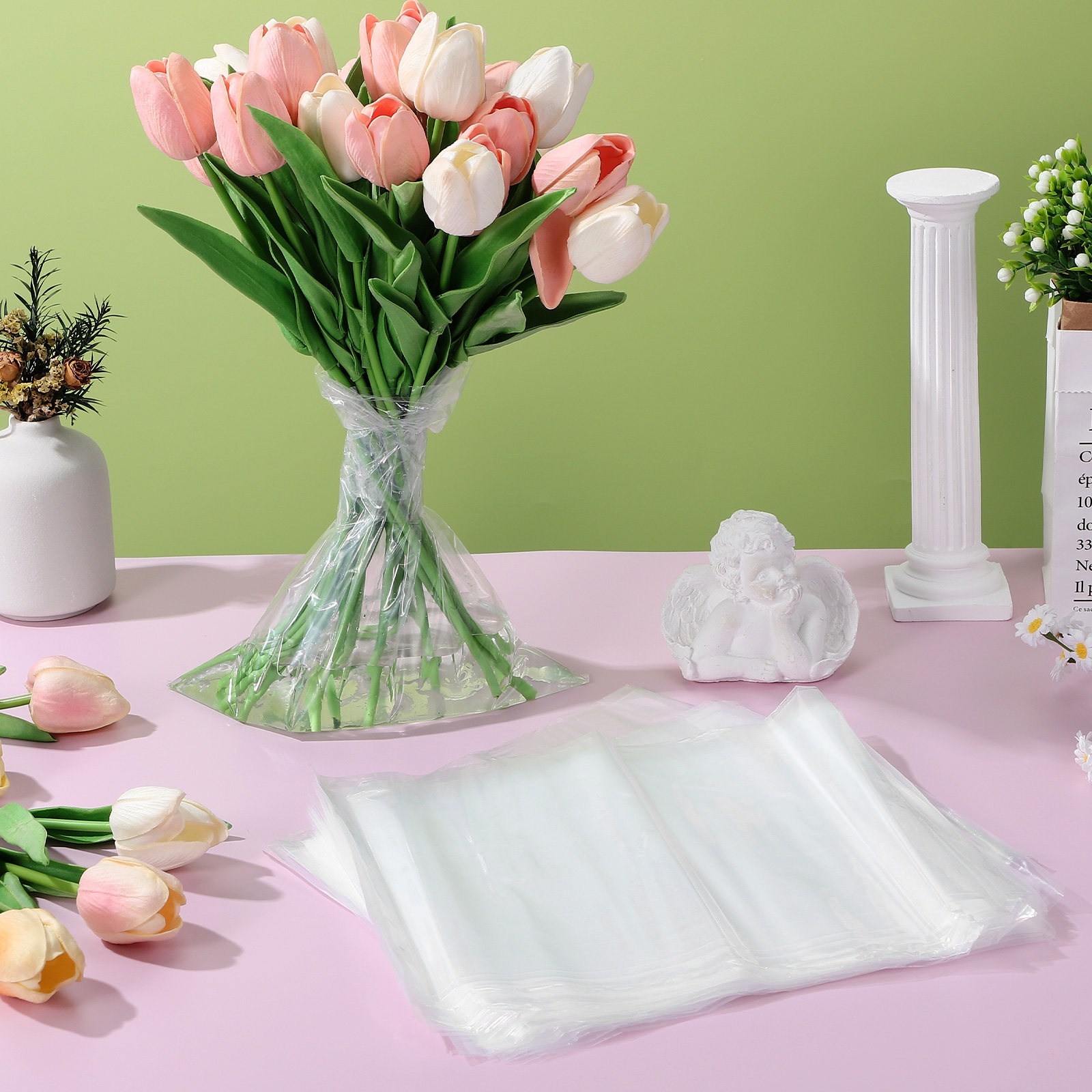 50 個フラワーバッグプラスチック生花栄養バッグ水貯蔵バッグ - Nutrition & Fitness Hub のレビューと価格