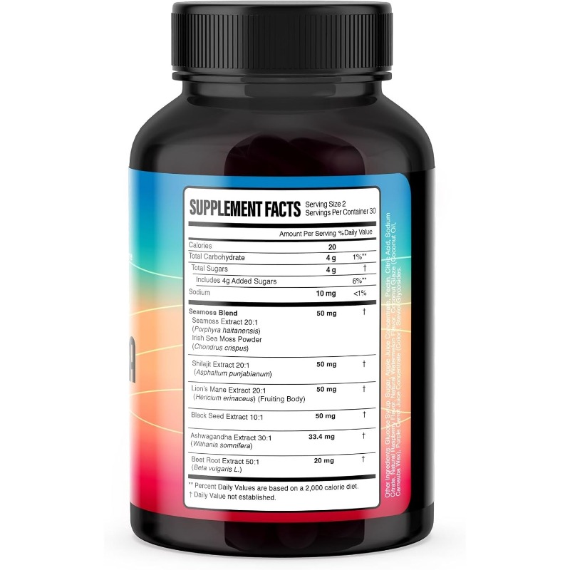 シラジット海藻、ビートルート、ライオンメーンマッシュルーム、 - Black Seed Oil Capsule のレビューと価格