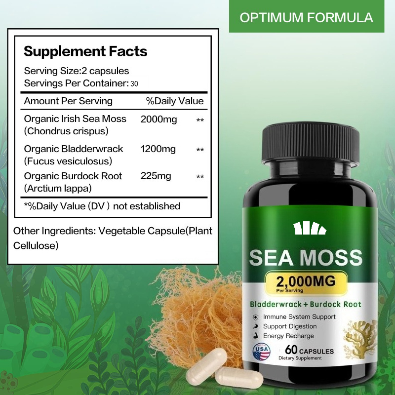 9-in-1 海藻ブラックシードオイル、ジンジャー、ゴボウ根 - Black Seed Oil Capsule のレビューと価格