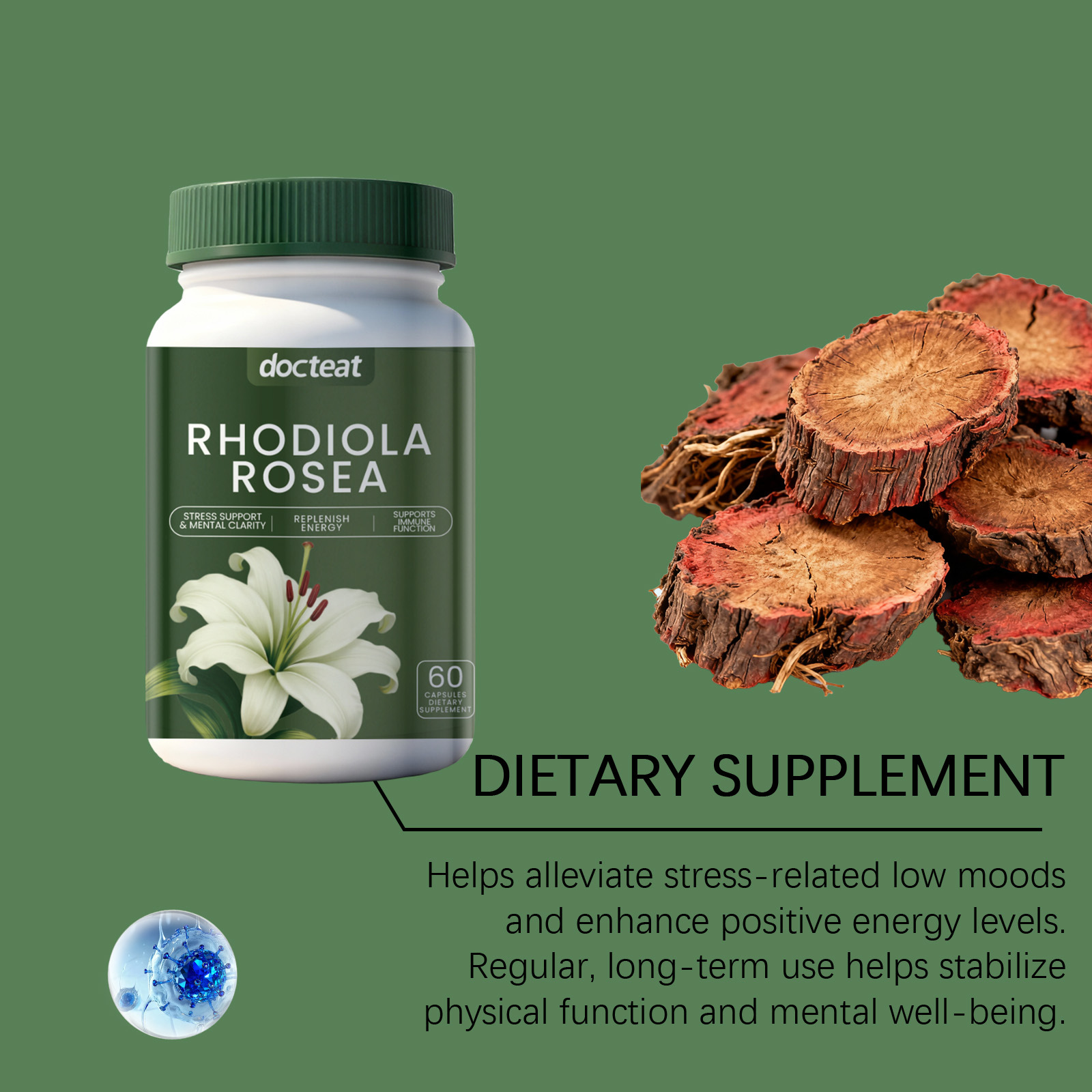 DOCTEAT メンズヘルスカプセル 感情を改善する 注意力 - Nutrition Physical Fitness のレビューと価格