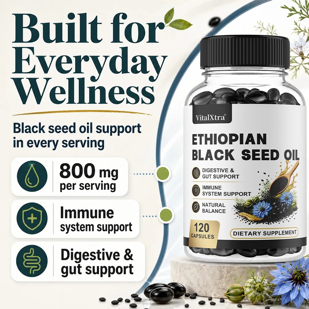 エチオピア産ブラックシードオイルソフトジェル120カウント天 - Black Seed Oil Capsule のレビューと価格